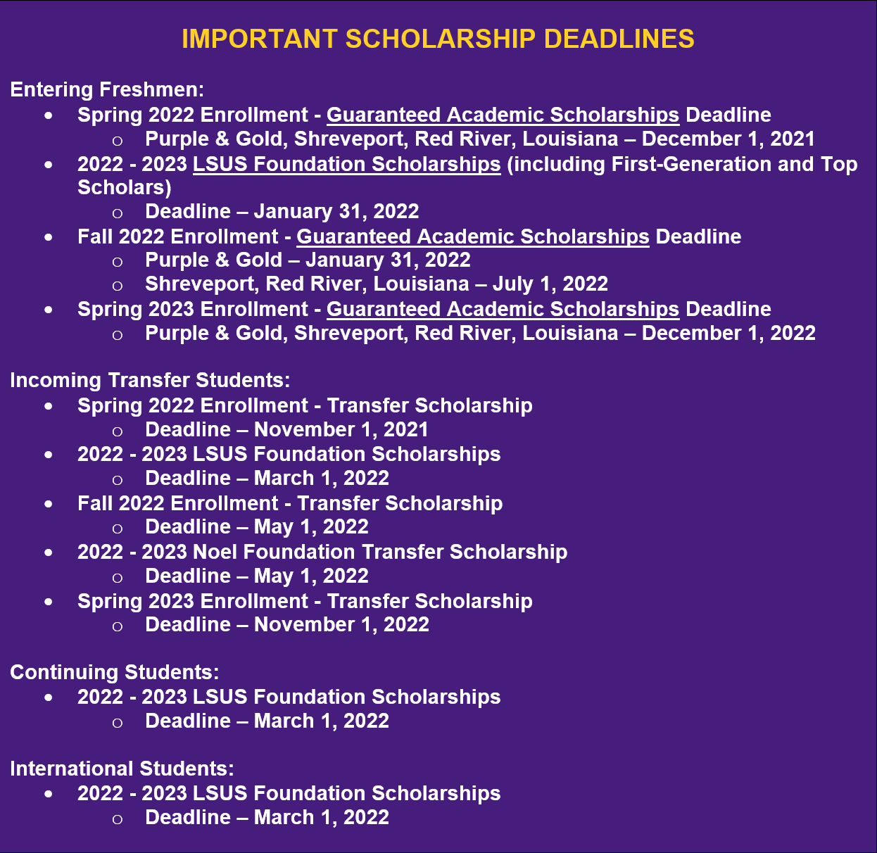 Scholarships